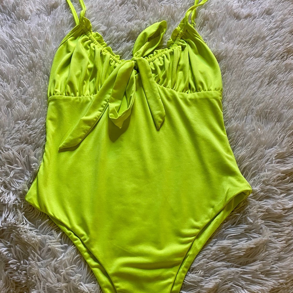 Neon yellow bodysuit